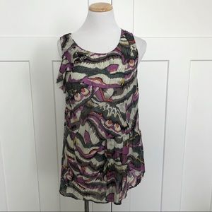 Anthropologie Edme & Esyllte Printed Ruffle Shirt
